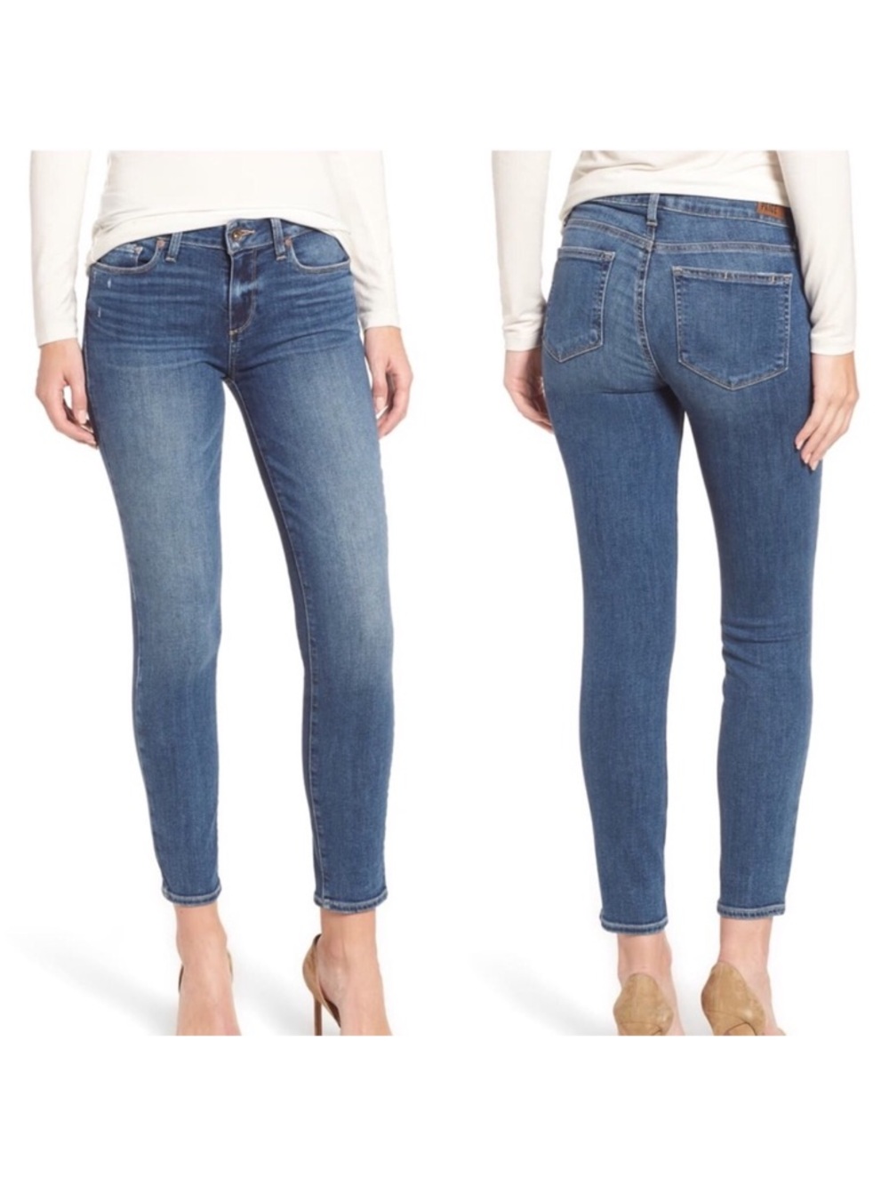 PAIGE‎ Verdugo Ankle Low Rise Skinny Blue Jeans Size 28